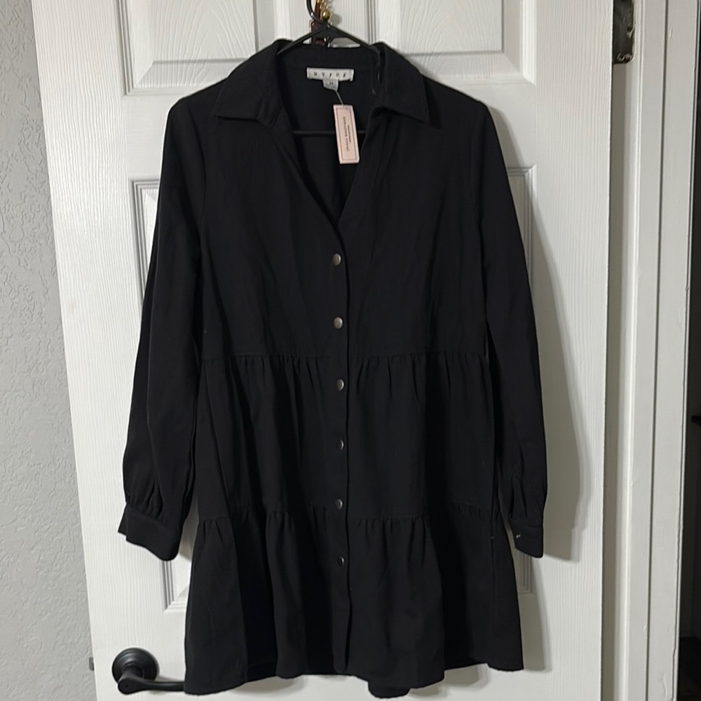 HYFVE Black Long Sleeve Dress